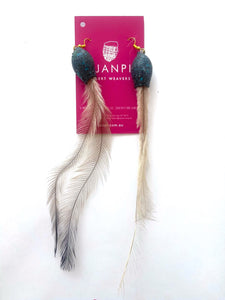 Boucles d'oreilles Plumes d'Emeu de Teegan Tyson-Hayes