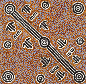 Peinture "Rêve du Kangourou" de Michael Japaljarri Wayne