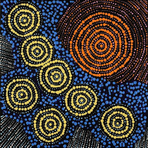Peinture "Rêve des Sept Soeurs" de Valma Nakamarra White