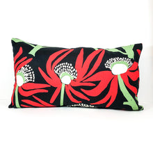 Cushion 'Manwak (Mumeka Blooms / Fleurs Mumeka)' by Deborah Wurrkidj - Black, 30x50cm