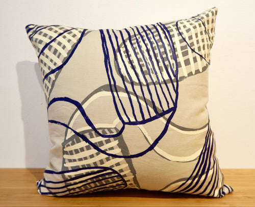 Linda Gurawana's 'Kun-madj (Dilly Bags / Collecting Bags)' Cushion - Beige, 40x40cm