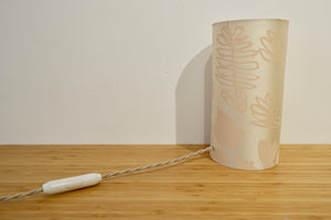 Table lamp 'Kungnol (Clouds / Nuages)' by Elizabeth Kandabuma - Iridescent cream and pale pink, 24x12cm