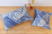 Linda Gurawana's 'Kun-madj (Dilly Bags / Collecting Bags)' Cushion - Blue, 40x60cm