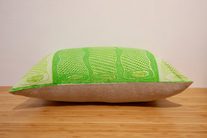 Cushion 'Mandjabu (Fish Trap / Fish trap)' by Raylene Bonson - Green, 30x50cm