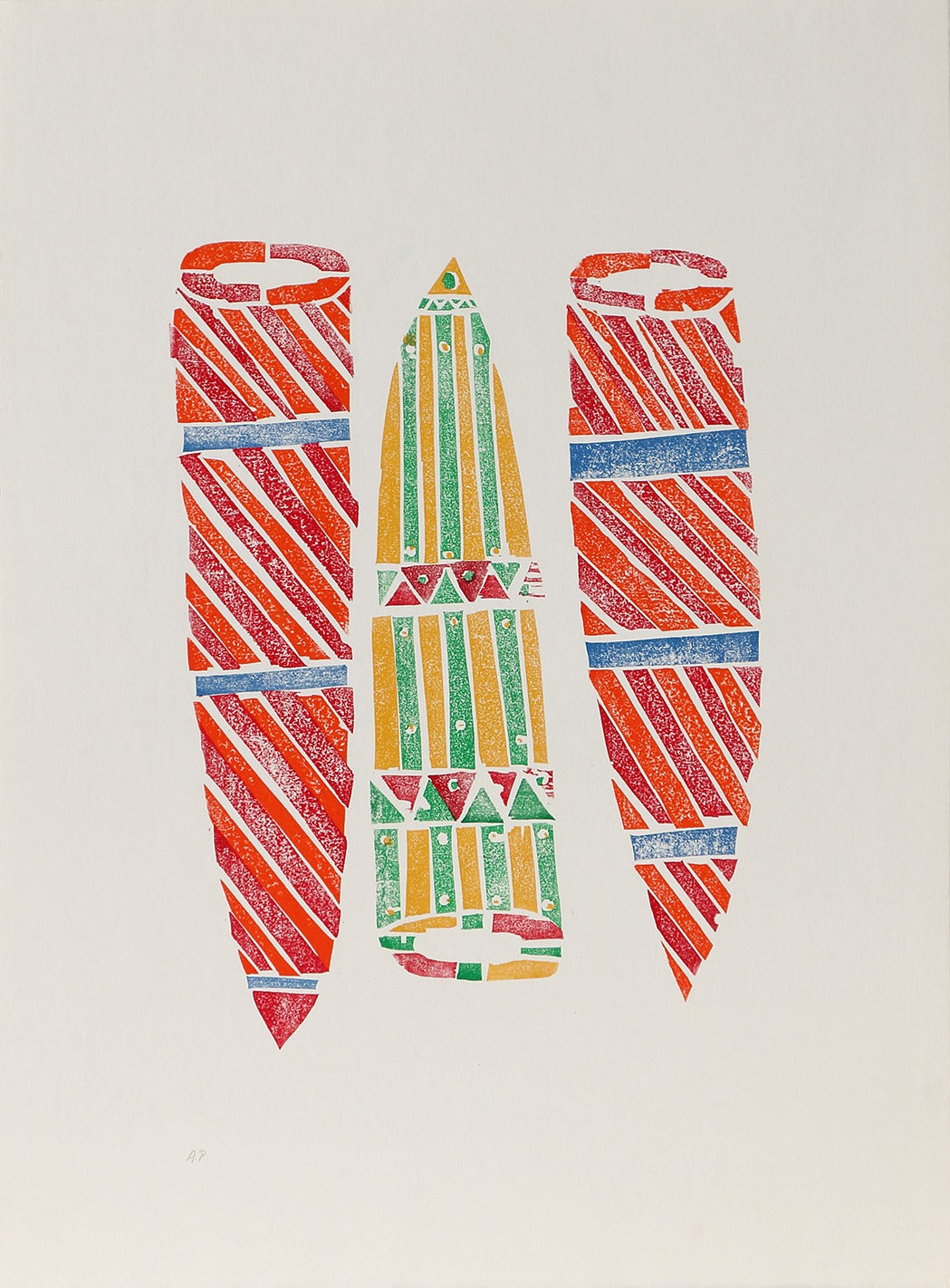 Estampe 'Mandjabu (Fish trap / Nasse à poissons)' de Raylene Bonson