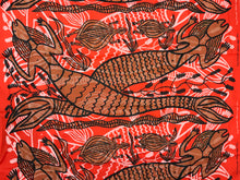 Tissu d'art ‘Yawk Yawk (Young Woman Spirit / Esprit de Jeune Femme)’ de Sonia Namarnyilk