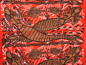 Tissu d'art ‘Yawk Yawk (Young Woman Spirit / Esprit de Jeune Femme)’ de Sonia Namarnyilk