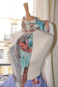 "West MacDonnell Mountains" scarf by Hubert Pareroultja